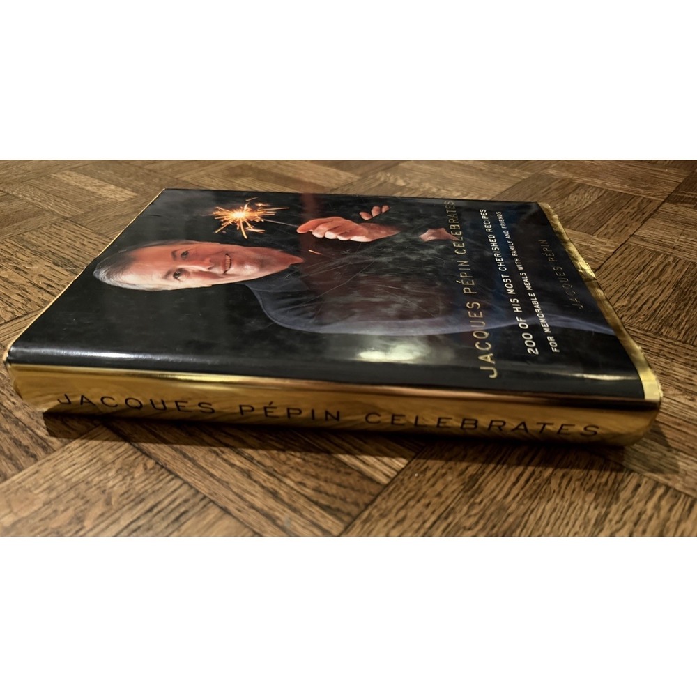 Jacques Pepin Celebrates 2001 Hardcover Cook Book 1st Edition Knopf DJ Vintage - Picture 2 of 4
